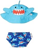 【日本正規品】 ズッキーニ (Zoocchini) スイムパンツとサンハットのセット サメ (6-12M) ブルー 1枚セット ZOO1705M