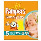 Pampers Simply Dry Size 5 (11-25kg) Essential Pack Junior 3x32 per pack by Pampers