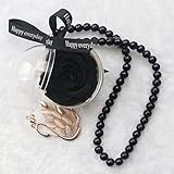 A-SZCXTOP プリザーブドフラワー ラインストーン パールネックレス カーアクセサリー グレートギフト アクリルボール クリエイティブギフト バレンタインデー、誕生日、記念日に