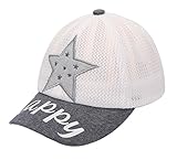 3-4Yベビーキャップ、野球帽、ベビーサンハット[スター、ホワイト]