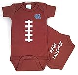 North Carolina TarヒールUNC Baby Onesieサッカー( 18ヶ月)