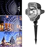 Landscape照明iCocoスノーフレークLED雰囲気投影ライトアウトドア防水装飾ランプとリモートコントロールfor Holidayパーティー