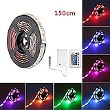 バッテリLEDライトストリップ、SOLMORE RGB 6.6 Ft 60 Ledストリップライト、柔軟なロープライト、防水リボンライトwithバッテリーボックス、24キーIRコントローラforホーム