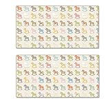 Parklon Wooden Pony Sillky Baby Play Mat 1+1 2pcs ベイビープレイマットベビーマット (海外直送品) (270*140*1.6cm (1+1))