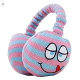 ニットイヤーマフ キッズ＆レディース用 ear-muff-4-1.MONSTER A(薄ピンク×水色)