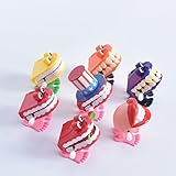 Annhua　7pcs/lot 歯科おもちゃ 面白い ジャンピングカエル ジャンプ歯 ガラガラ 子供のギフト