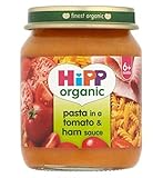 HiPP Organic Pasta in a Tomato & Ham Sauce 6+ Months 125g (Pack of 2) - トマト＆ハム醤でヒップ有機パスタ6+ヶ月125グラム (