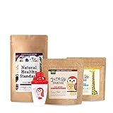 Natural Healthy Standard. 4点セット D-1 (ミネラル酵素スムージー & ジャンプアップスムージー2種 & ロゴシェイカー赤)