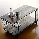 センターテーブル コーヒーテーブル シャビーシックなアイアンコンソールラック [ras7467]