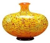ADERIA 津軽びいどろ 大川薫工房 十和田 紅葉 花器 中 F-77307