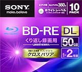 SONY ビデオ用BD-RE 書換型 片面2層50GB 2倍速 ホワイトプリンタブル 10枚パック 10BNE2VGPS2