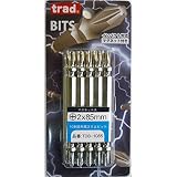( お徳用 15セット) TRAD 先端スリムビット 【10本組×15セット】 +2ｘ85ｍｍ インパクト対応 TDB-1085 〔DIY用品 大工道具〕