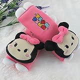 子供用 ミニーマウスツメツムぬいぐるみシートベルトカバーショルダーパッドクッションピンク