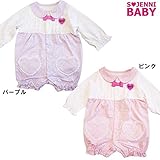 (ジェニィベビー)JENNIBABY ドット柄ハートポケット付きロンパース/ピンク　70cm