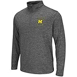Michigan Wolverines大人用NCAA 1 / 4 Zip Windshirt – チャコール L