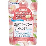 かんでおいしいチュアブルサプリ 濃密コラーゲン+プラセンタ 錠剤 オリヒロ 90粒入 (濃密コラーゲン+プラセンタ×1袋)
