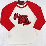 シカゴブルズMitchell & Ness 3 / 4 Length SleeveラグランTシャツレディースサイズM