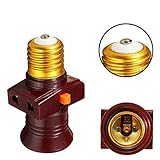 ILS - E27 Screw Base Light Holder Convert To Switch Lamp Bulb Socket Adapter 110-250V