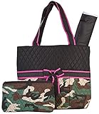 Brown Owl Quilted Diaper Bag with Changing Pad and Accessory Case - 3 Piece by Private Label [並行輸入品]