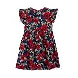 Tieanベビーガールズプリンセスドレス、Toddleフローラルノースリーブパーティー服