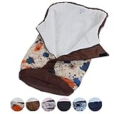 Infantastic Fleece-Winter Footmuff DIFFERENT COLOURS (Brown with Pattern (Happy Flower)) by Infantas