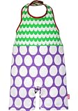 BIBPA グラフィックライン 70~90cm グリーン×パープル 綿100% B-006-GRPR
