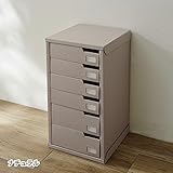 インデックス付きクラフト多段チェスト［日本製］　　ナチュラル