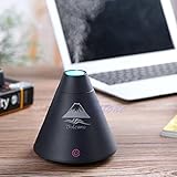aismeホームVolcano加湿器USBミニ空気ディフューザー清浄機アトマイザーLED Night Light ブラック