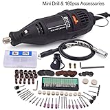 RaiFu 電動グラインダーセット ミニ ロータリーツール グラインダー セット電動 アクセサリー 160pcs