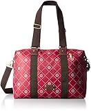 [ラナ] ボストンバッグ 2WAY ロゴチェック 1609-4172 アカ レッド