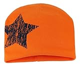 (コ-ランド) Co-land キッズ 帽子 女の子 男の子 ハット スター プリント ベビーハット ニットキャップ 子供用 ニット帽 コットン オレンジ