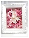 【プリザーブドフラワー フレームアレンジ／ピンク色の薔薇たちに込めた愛のメッセージ】【送料無料リボンラッピング付き】