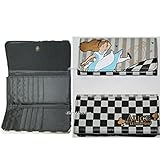 ディズニー 財布 Disney Falling Alice in Wonderland Checkered Flap Wallet [並行輸入品]