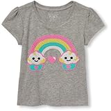 THE CHILDREN'S PLACE(ザ・チルドレンズプレイス) ショートスリーブレインボウカップケーキパフプリントグラフィックティ トップス半袖Tシャツ 18～24ヶ月【並行輸入】