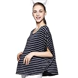 授乳ケープ ポンチョ服 授乳カバー 授乳用ケープ マタニティウエア 授乳 授乳服 トップス カットソー 体型カバー 紫外線対策グッズ UVカット 出産祝い ギフト ベビー用品 おでかけ用品 (L, ボ
