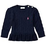 Ralph Lauren(ラルフローレン) ペプラムコットンセーター(Navy) 18M(12-18ヶ月)[並行輸入品]