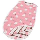 SMILEMOON スリーパー キッズ & ベビー コットン 100% 6重 ガーゼ 赤ちゃん 出産祝(BABY, ALPACA（アルパカピンク）)