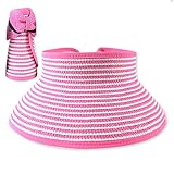 子供サン バイザー 紫外線 対策 UVカット 日よけ 日焼け止め サンバイザー 幼児の帽子 キッズ 帽子 女の子 男の子 男女児 3カラー(4〜10歳)【海外直送品】 (Pink)