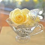 [florence du]【わけあり品】プリザーブドフラワー スワロフスキーストーン付 イエローバラ アレンジメント