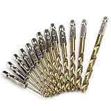 Preamer 13個 1.5-6.5mm高速度鋼チタンコーティングドリルビットセット ツイストドリル 六角シャンク 木製プラスチックツールセット
