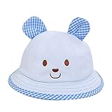 （アダ二ナ）Adanina 子供用ハット つば広 キャップ サファリハット 水玉プリントハット キッズ 帽子 フィッシャーマンハット お耳付き 女の子 男の子 男女児 UVカット 日よけ 日焼け止め 