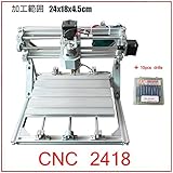 CNC 2418 卓状フライス　ルーター　ER11コレット v2.5　10個ドリル付き [並行輸入品]