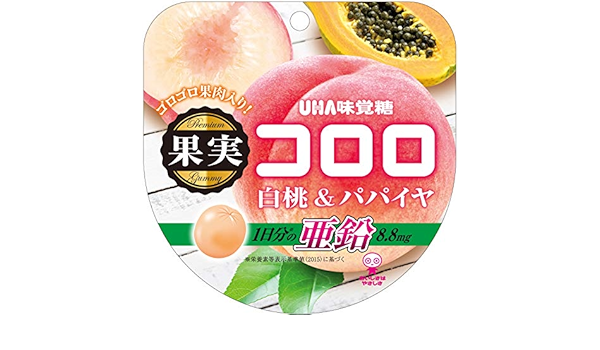 Amazon 味覚糖 果実コロロ 白桃 パパイヤ袋 52g 6袋 Uha味覚糖 グミ 通販