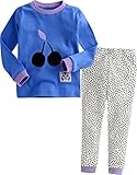[Vaenait Baby]キッズ子供ベビー服綿100％ルームウェア長袖パジャマ寝間着上下セット Dot Cherry S