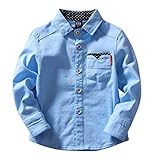 Plus Nao(プラスナオ) シャツ ワイシャツ Yシャツ 長袖 上品 無地 シンプル 白 子供服 キッズ ジュニア 男の子 おしゃれ 100 110 120 130 1 110 ブルー【A】