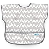 Bumkins Waterproof Junior Bib, Gray Chevron, 1-3 Years by Bumkins [並行輸入品]