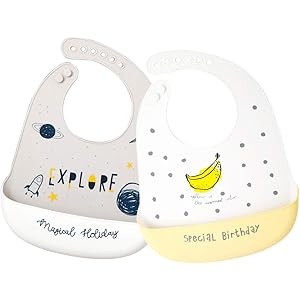 食事用エプロン ベビービブ よだれかけ 赤ちゃん お食事 シリコン ソフトスタイ 【日本Amazon倉庫配送】防水 軽量…