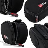 DURAGADGET Black Neoprene Zip-Locked Camcorder Carry Case for Sony ILCE-QX1 Lens-Style Camera with 2