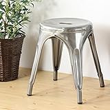 スツール スツールチェア スチール スタッキング おしゃれ 1260 クリア シルバー