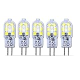 5PCS AC12 Volts 2 Watts 15W Incandescent Bulb Replacement G4 Bi-Pin LED Light Bulb with Clear Plasti
